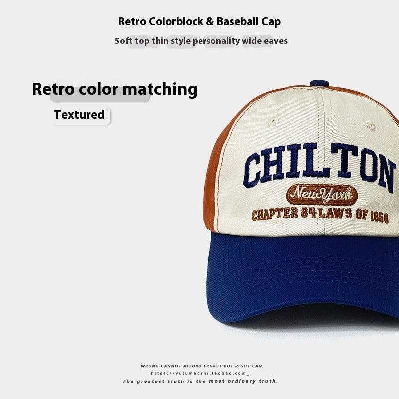 Retro Color Matching Baseball Cap Baby Boy And Girl Summer Sun Protection Hat