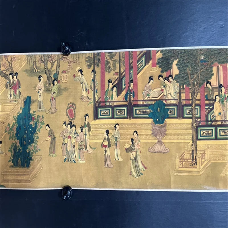 Chinese Long Scroll Painting – Qiu Ying "Hundred Beauties"