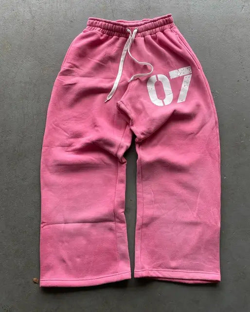Mens Sporty Lace-up Casual Pants