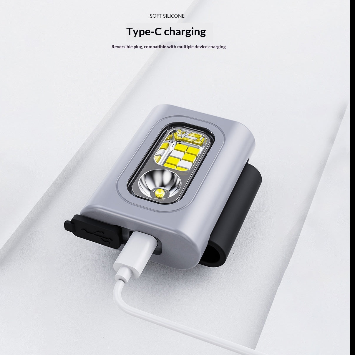 Portable Red-Light Silicone Magnetic Chest Lamp For Night Running