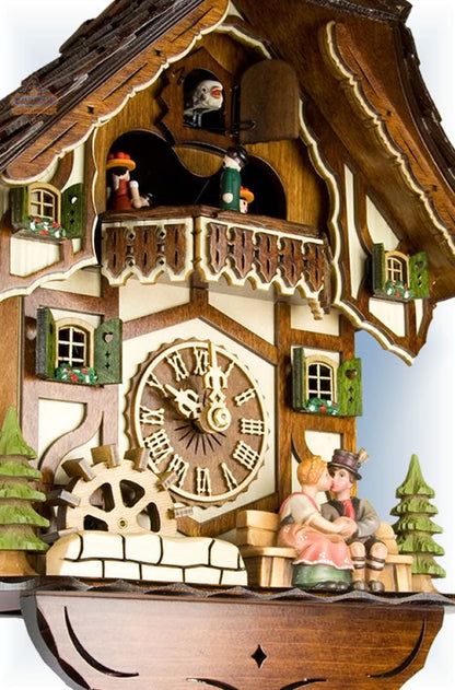 First Kiss - HerrZeit by Adolf Herr Cuckoo Clock - Dark Walnut