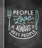 Small Recipe Binder - People Who Love to Eat Are Always the Best People - Hardcover