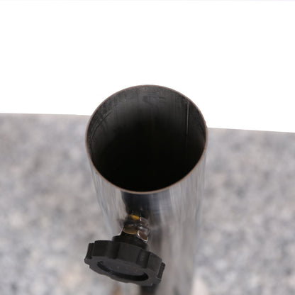 Patio Umbrella Base Square Granite Stainless Steel Gray 55 LB 15.75 In