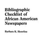 Bibliographic Checklist of African American Newspapers - Paperback