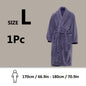 Unisex Extra Warm Coral Fleece Bathrobe Mens and Women Adult Robes for Your Bathroom Bath Towel Bedroom Shawl Collar Robes, Valentines gift for lovers