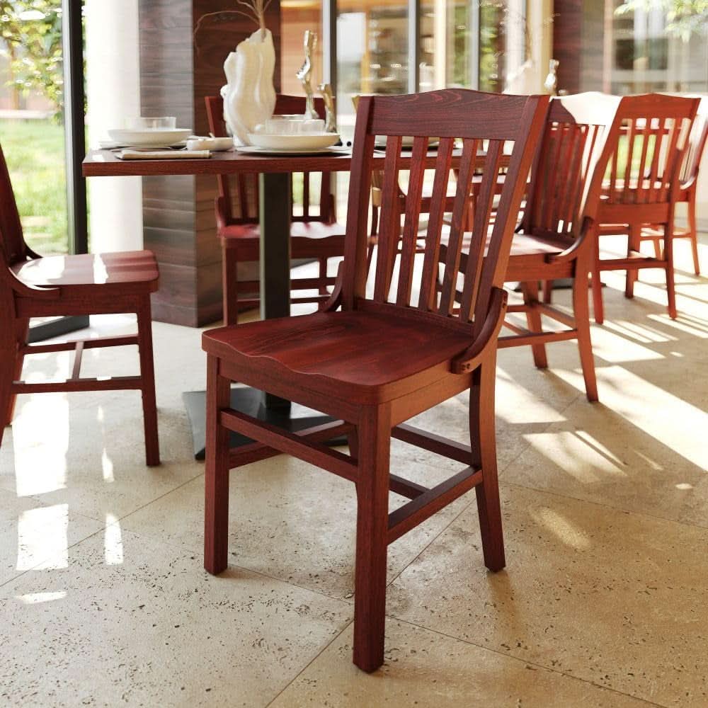 Hercules Mahogany Schoolhouse Dining Chair For Restaurants