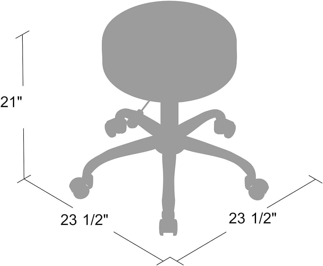 Boss Be Well Armless Medical Spa Stool Black Office Pro