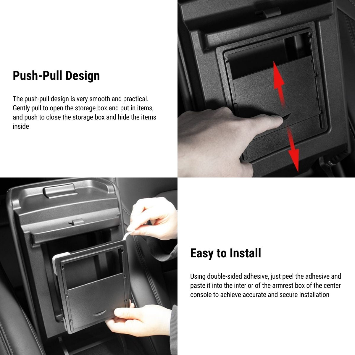Hidden Center Console Organizer For Tesla Model 3 / Y