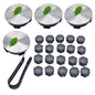 Wheel Center Cap Kit with Puller for Model 3/Y/S/X | 4 Hub Caps + 20 Lug Nut Covers