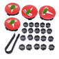 Wheel Center Cap Kit with Puller for Model 3/Y/S/X | 4 Hub Caps + 20 Lug Nut Covers
