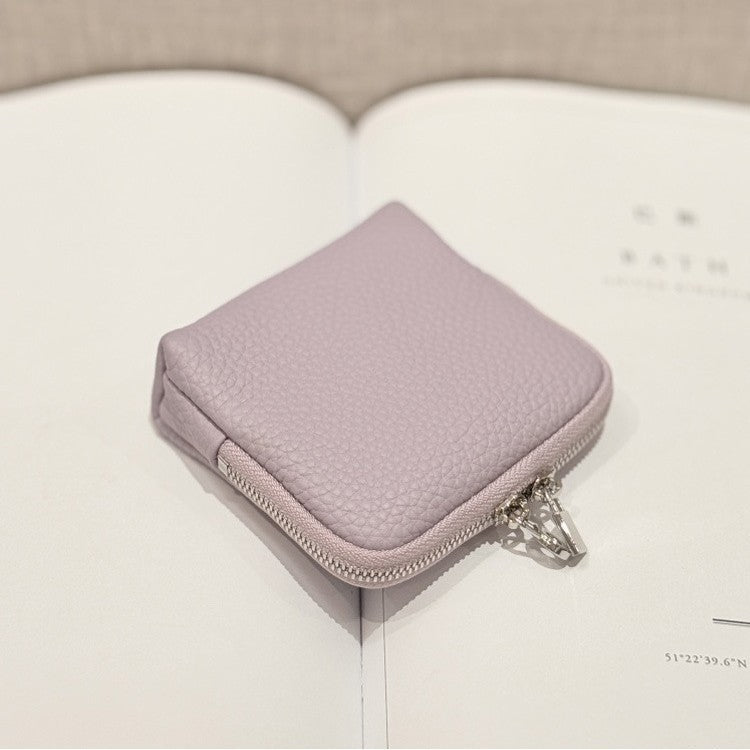 First-layer Cowhide Jewelry Pouch Mini And Convenient