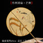 Handmade Bamboo & Silk Round Art Fan from Japan