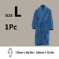 Unisex Extra Warm Coral Fleece Bathrobe Mens and Women Adult Robes for Your Bathroom Bath Towel Bedroom Shawl Collar Robes, Valentines gift for lovers