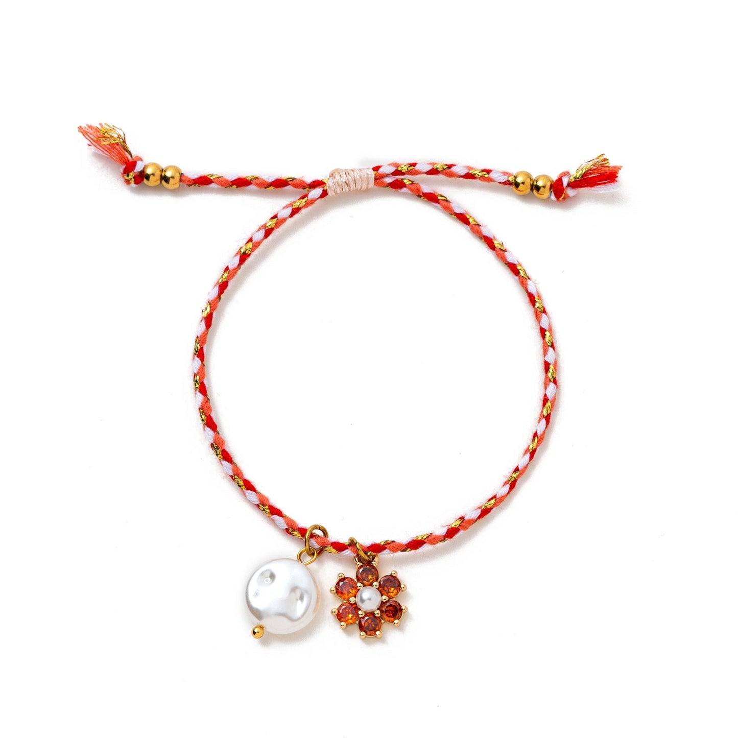 Shell Crystal Green Rice-bead Multi-layer Stacked Bracelet For Women