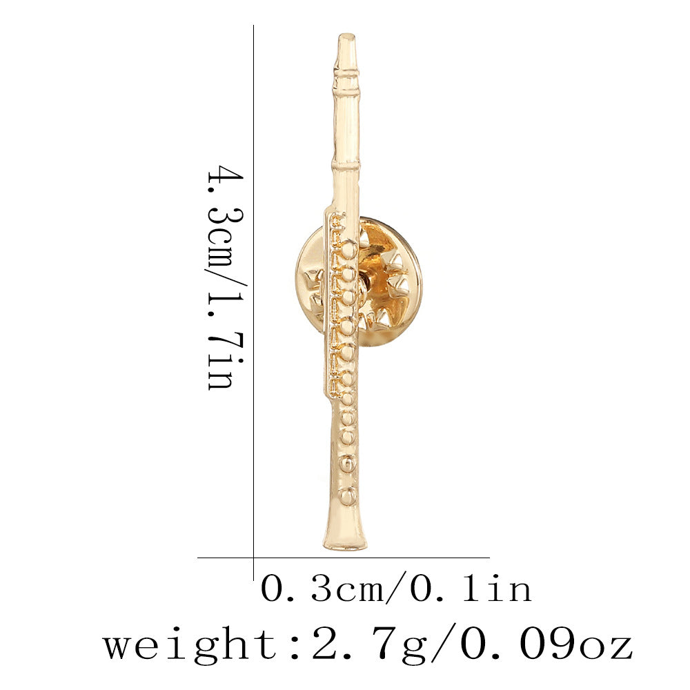 Note-shaped Personalized Music-themed Brooch