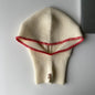 Special-interest Design Autumn And Winter Warm Cool Contrast Color Edge Sealing One-piece Scarf Knitted Woolen Cap