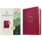 NLT Life Application Study Bible, Third Edition, Large Print (Red Letter, Leatherlike, Berry, Indexed) - Imitation Leather