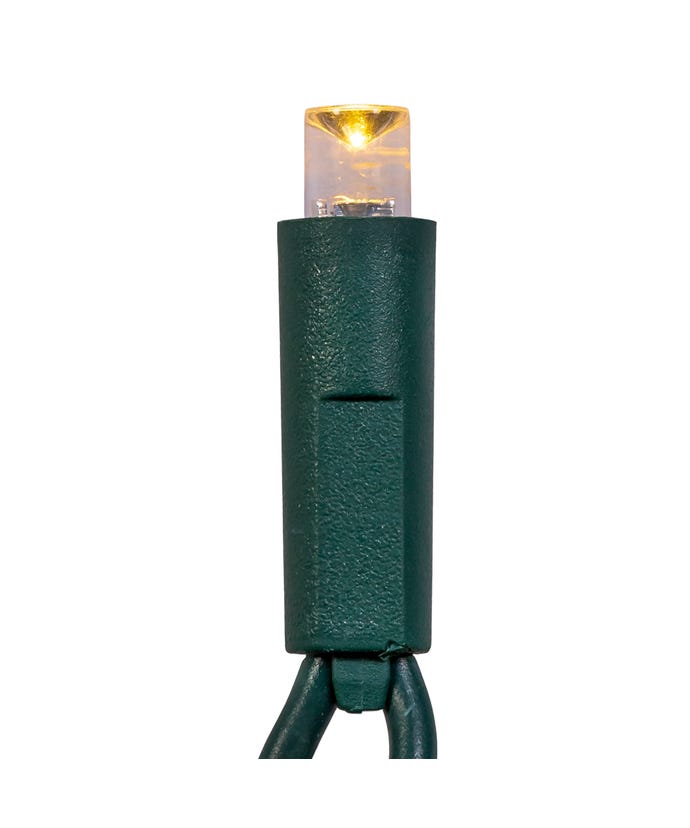 50-Light Warm White Soft Twinkle Green Wire LED Light Set