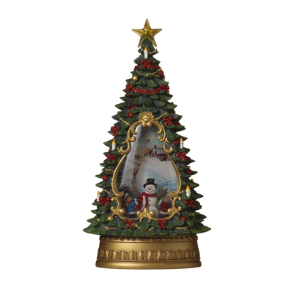 Lighted Tree Spinning Waterglobe -