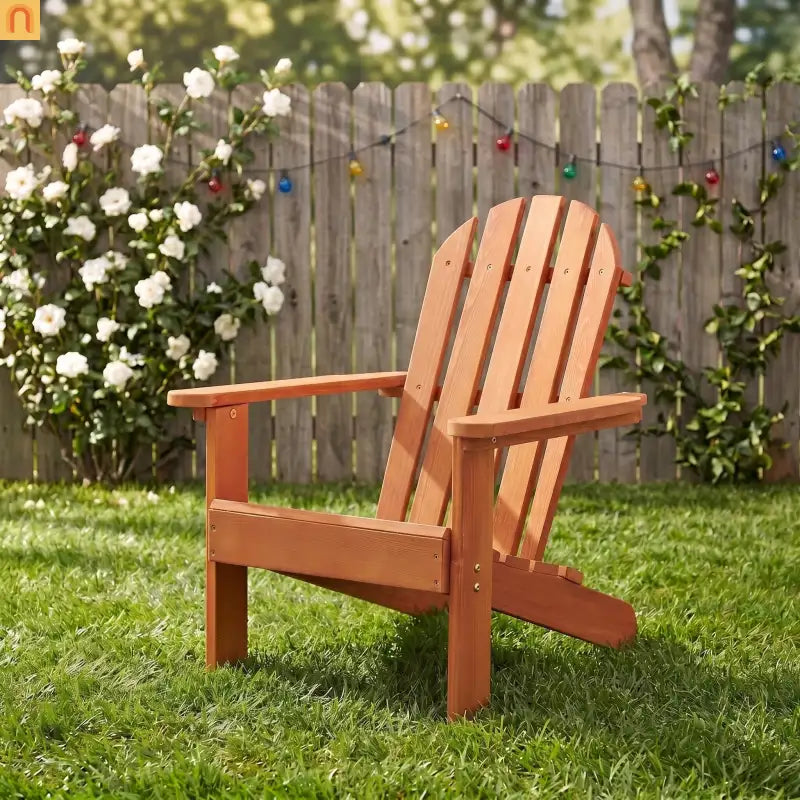 Outdoor Kids Adirondack Chair Hemlock Wood Red 80lb Capacity