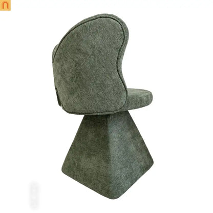 Accent Chair Swivel Butterfly Back Green Chenille 360 Degree