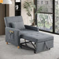 Chair Convertible 3-in-1 Fabric Dark Gray Adjustable Backrest 330 lb