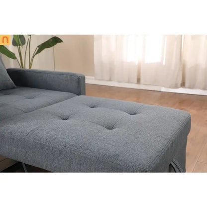 Chair Convertible 3-in-1 Fabric Dark Gray Adjustable Backrest 330 lb