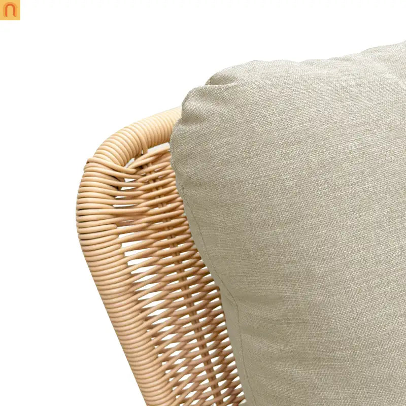 Outdoor Rocking Chair PE Rattan 24.8" Wide Beige
