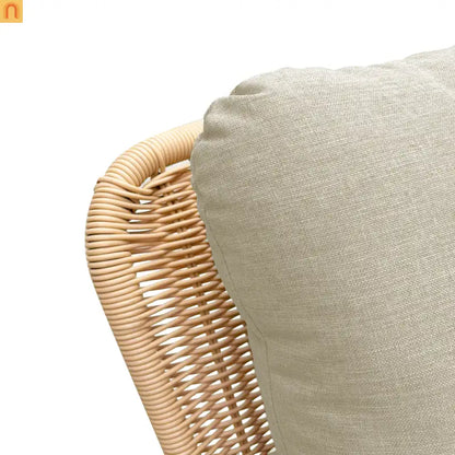 Outdoor Rocking Chair PE Rattan 24.8" Wide Beige