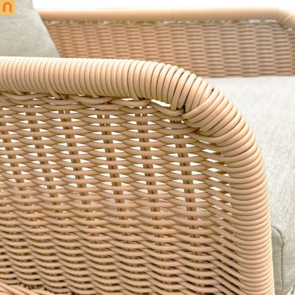 Outdoor Rocking Chair PE Rattan 24.8" Wide Beige