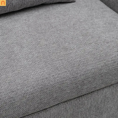 Chair 3-in-1 Convertible Linen Gray Adjustable USB Foldable