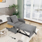 Chair 3-in-1 Convertible Linen Gray Adjustable USB Foldable