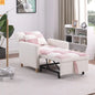 Convertible 3-in-1 Teddy Fabric Chair Pink 330 lb