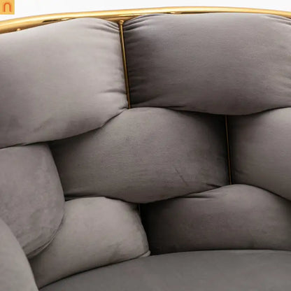 Accent Chair Modern Minimalist Velvet Gray 22in Wide