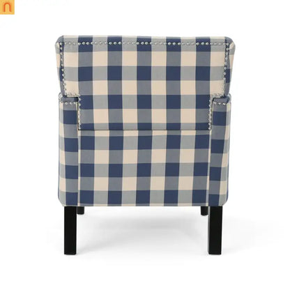 Accent Chair Modern Tufted Fabric Blue 28in