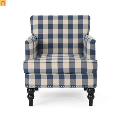 Accent Chair Modern Tufted Fabric Blue 28in