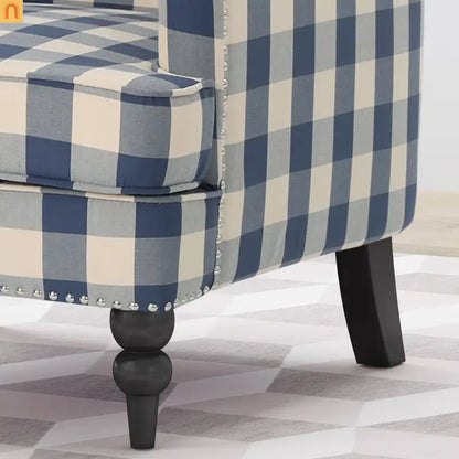 Accent Chair Modern Tufted Fabric Blue 28in
