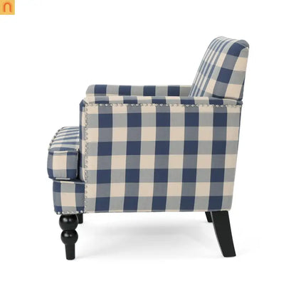 Accent Chair Modern Tufted Fabric Blue 28in