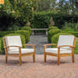 Outdoor Club Chair Acacia Wood Teak Deep Seat 28L x 32.25W in