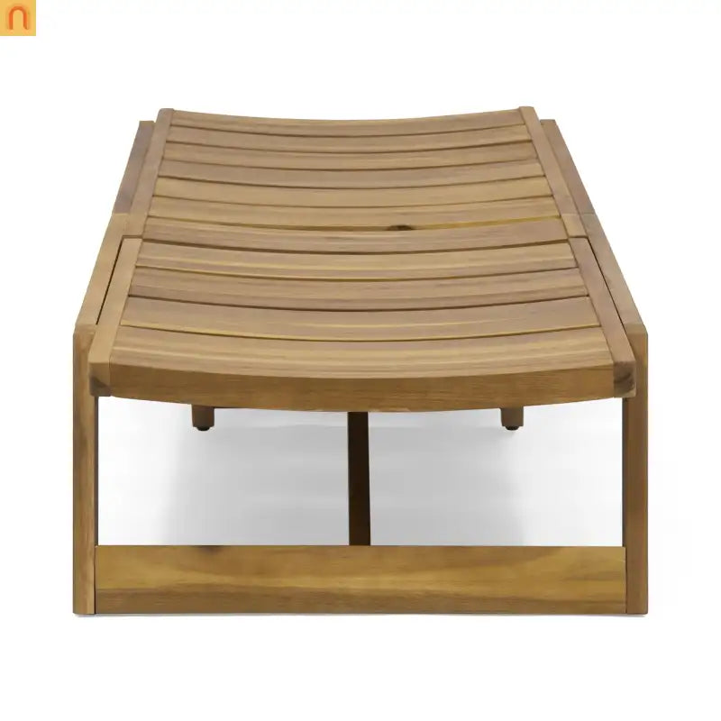 Acacia Teak Chaise Lounge 4-Position 78.75" Outdoor