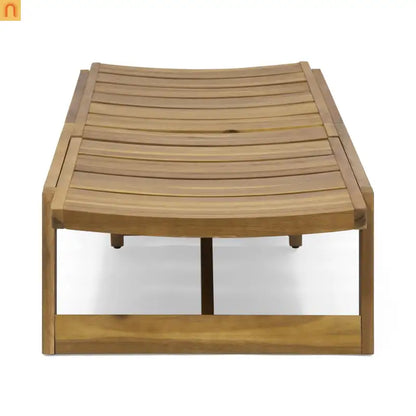Acacia Teak Chaise Lounge 4-Position 78.75" Outdoor