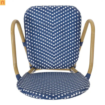 Outdoor Bistro Chair PE Rattan Teal Set of 2