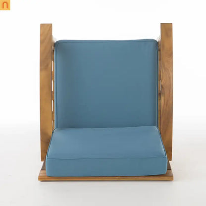 Acacia Wood Outdoor Club Chair Deep Seat Water Resistant Cushion
