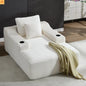 Chaise Lounge Corduroy White Oversized Sofa Bed 350 lb