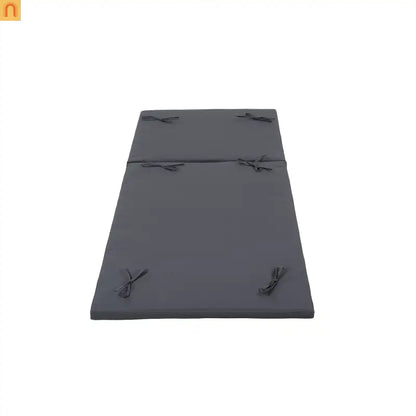 Chaise Lounge Cushion Outdoor Foam Fabric Dark Gray 2-Fold 76 x 27 In