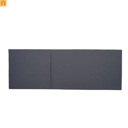 Chaise Lounge Cushion Outdoor Foam Fabric Dark Gray 2-Fold 76 x 27 In