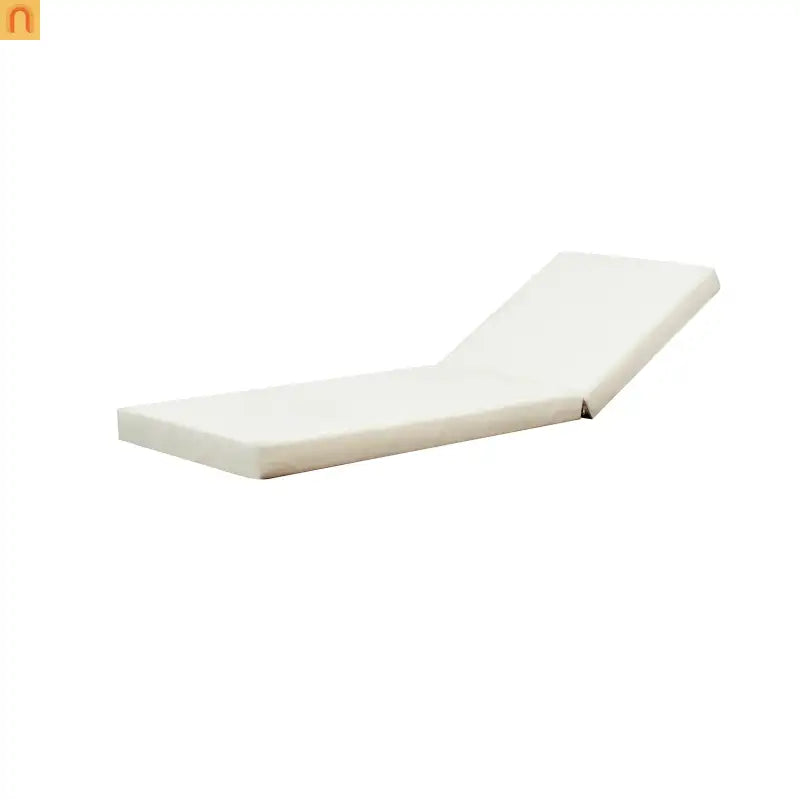 Chaise Lounge Acacia Wood Dark Gray Cream Cushion 6 Position 400 LB