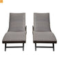 Chaise Lounge Aluminum Wicker Brown 2 Piece Adjustable