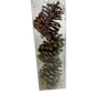 3 Count Glittered Natural Pinecone Ornament - Green
