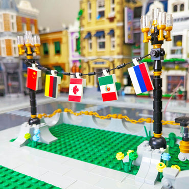 Russia Country Flag - Custom Printed - Made Using a LEGO® Tile